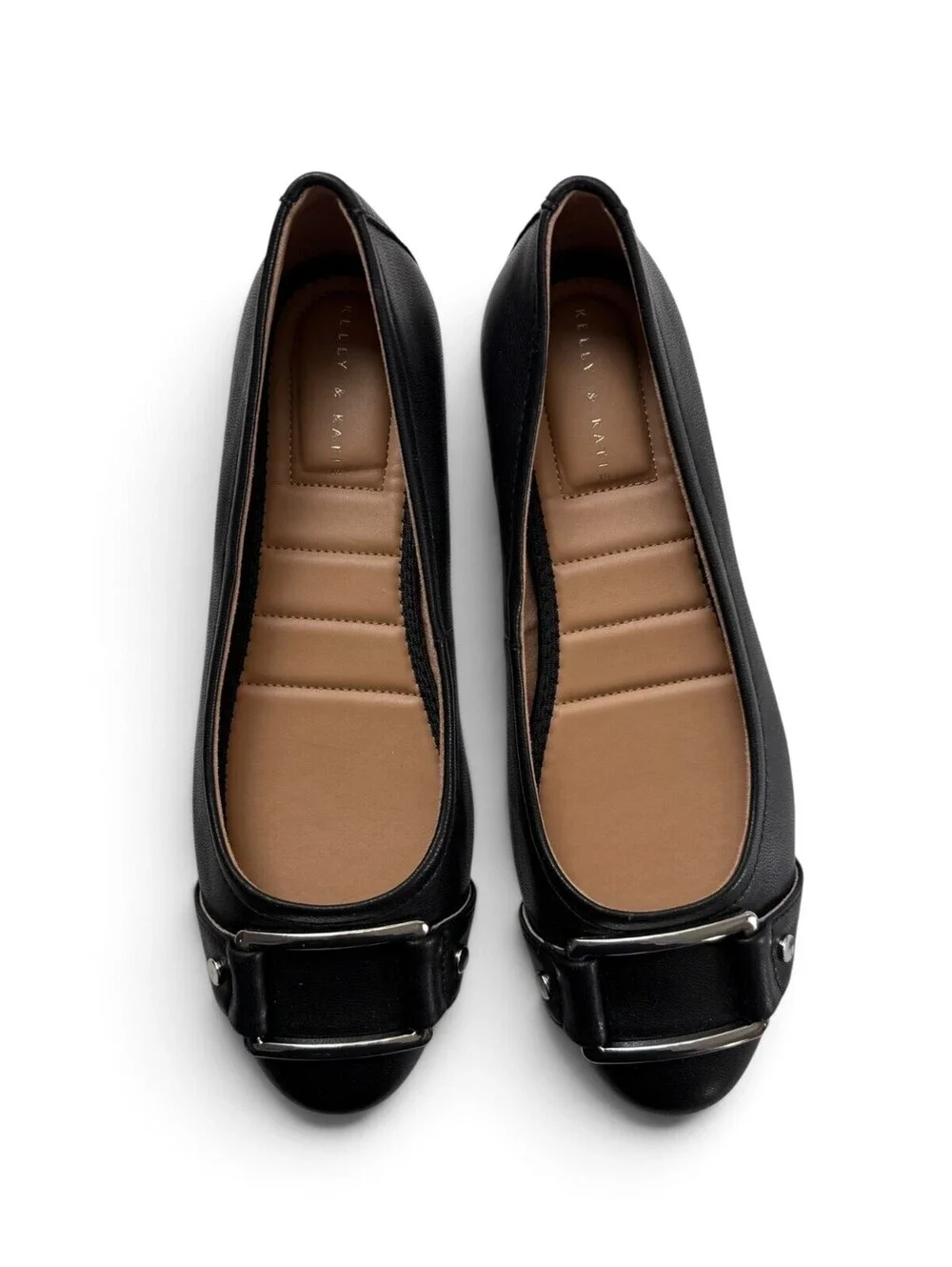 Kelly & Katie Presley Women's Black Ballet Flats Buckle Size 10M NWT